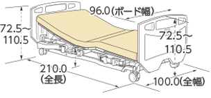 ベーシックベッド4輪ロック仕様（樹脂）