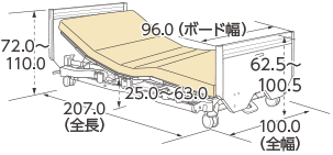 ポジショニングベッドセンターロック仕様3