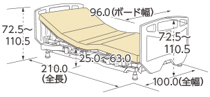 ポジショニングベッド固定脚仕様（樹脂）