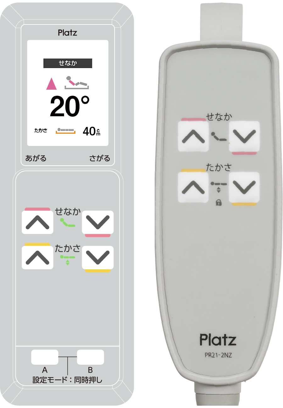 手元スイッチ ハイバックサポート機能付き2モーター画像