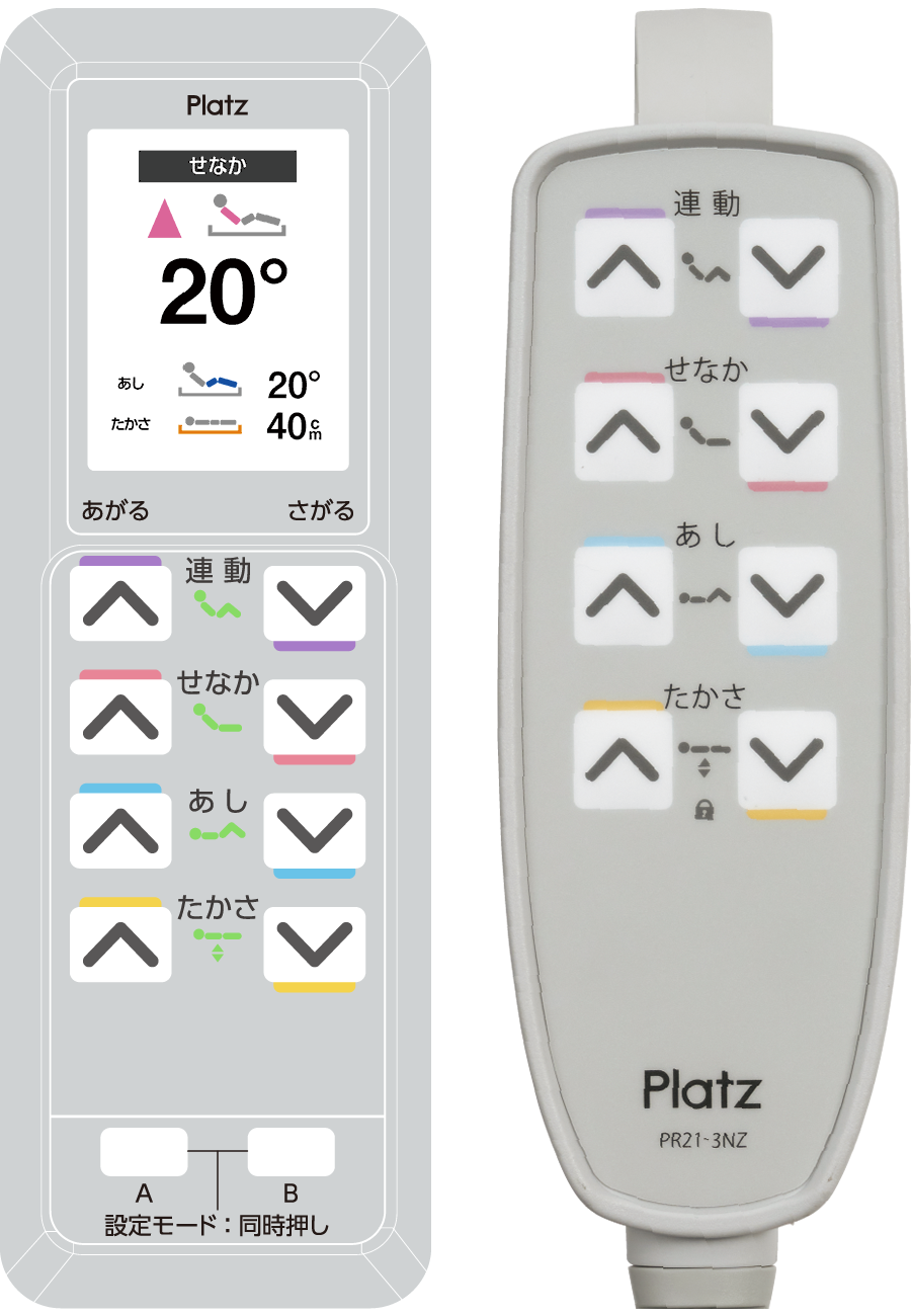 手元スイッチ ハイバックサポート機能付き3モーター画像