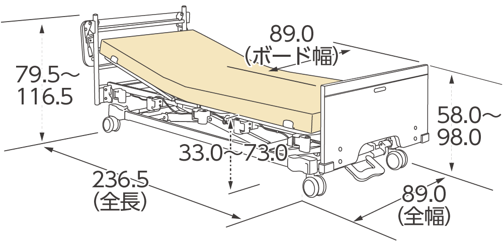 記録台付ボード・ハイボード寸法図