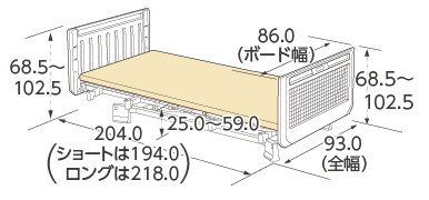 樹脂ボード（83cm幅）寸法図