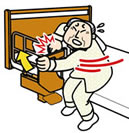 ロック忘れ事故イラスト