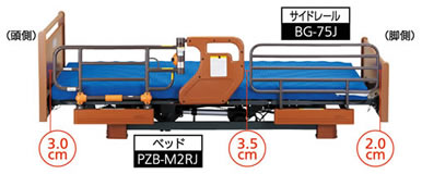 ベッド用グリップ　PZR-116J　隙間