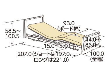 木製フラットボード2,3モーター寸法図