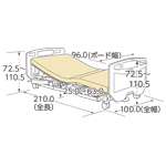 ベーシックベッド　樹脂（木目調）タイプ　寸法図