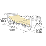 ベーシックベッド  木製宮付タイプ  寸法図