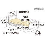 2・3モーター木製宮付タイプ寸法図