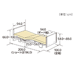 2・3モーター90cm木製フラットタイプ寸法図