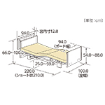 2・3モーター90cm木製宮付タイプ寸法図