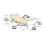 スクエアボード<br>4輪ロック［10cm径］（83cm幅）寸法図